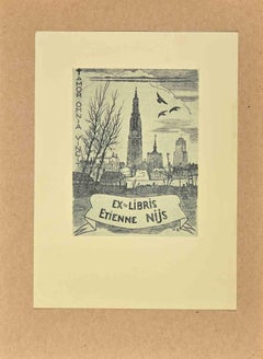 Ex Libris -Etienne Nijs - Mid 20th Century