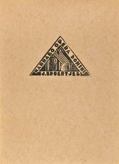  Ex Libris - J. Broertjes - Woodcut - Mid 20th Century