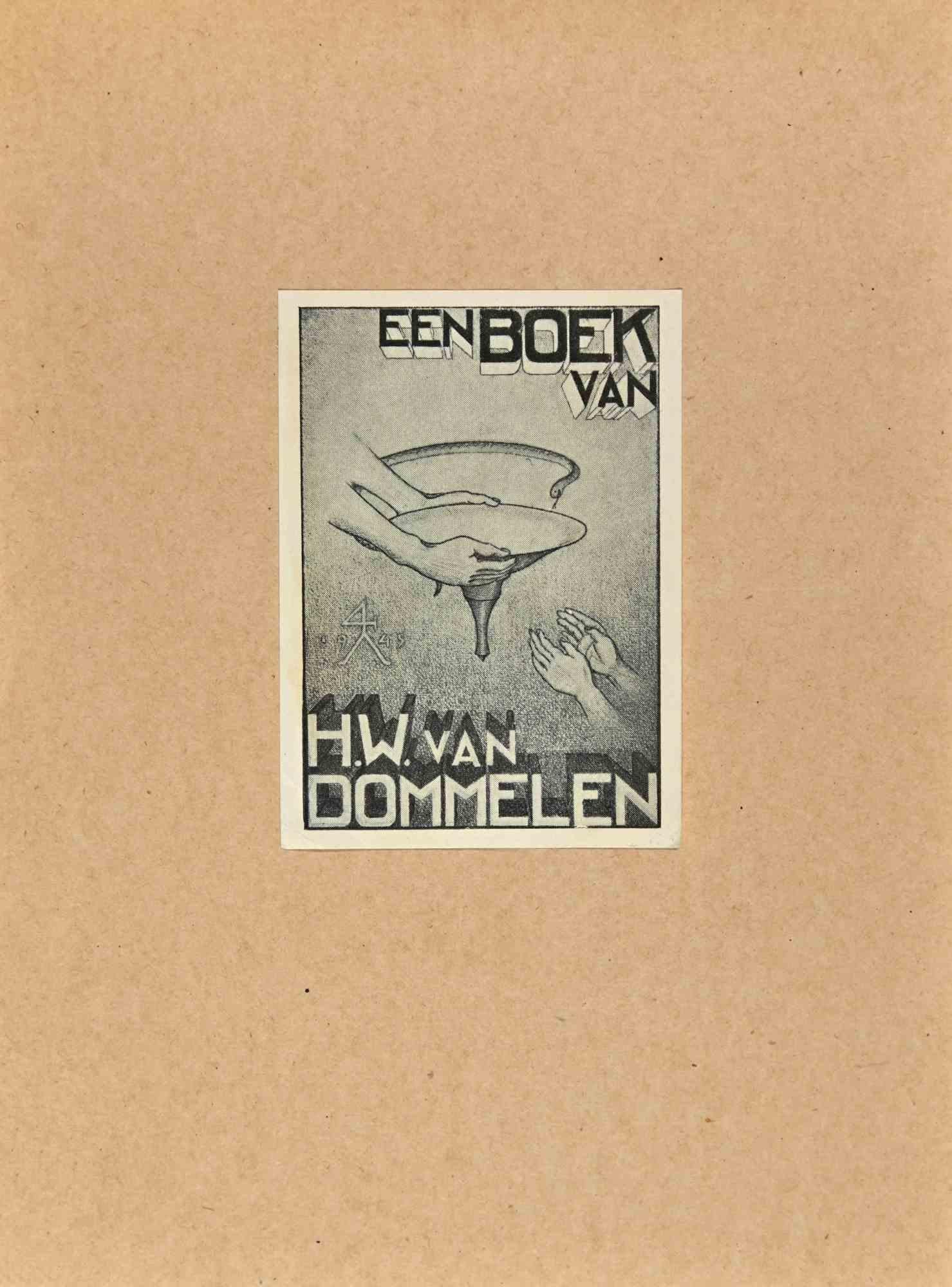  Ex Libris - EEnboek Van - Holzschnitt - Mitte des 20. Jahrhunderts – Art von Unknown