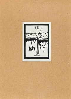 Ex Libris - F. Pot - Woodcut - Mid 20th Century