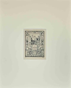 Ex Libris Giorgio Balbi – Holzschnitt – Mitte des 20. Jahrhunderts