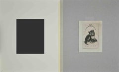 Ex Libris  for Ada Balbi - Woodcut - Mid-20th Century