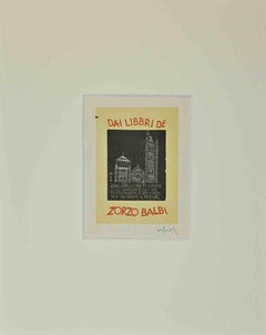 Ex Libris Giorgio Balbi - Gravure sur bois - Milieu du XXe siècle