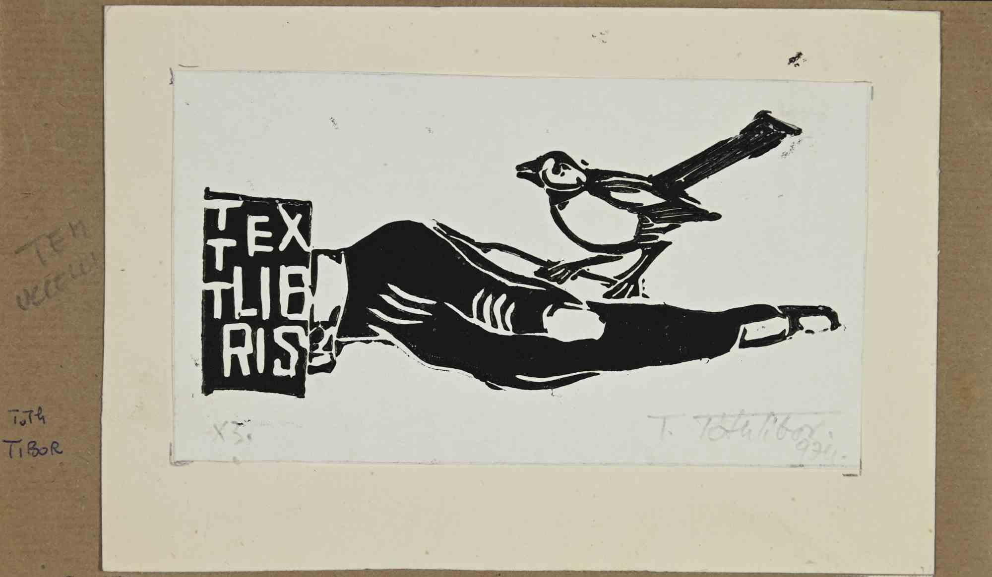 Ex- Libris - Turi Toth Tibor est une oeuvre d'art réalisée en 1974 par l'artiste hongrois Tibor Turi Toth.

Gravure sur bois sur papier ivoire. L'œuvre est collée sur un carton ivoire. Signé à la main dans la marge droite et daté.

Dimensions