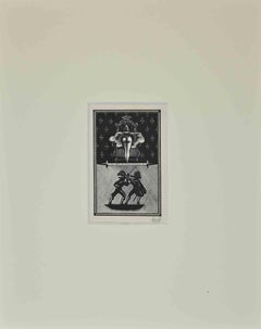 Ex Libris Giorgio Balbi - gravure sur bois - 1948