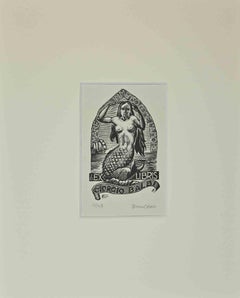 Ex Libris Giorgio Balbi - gravure sur bois - 1947