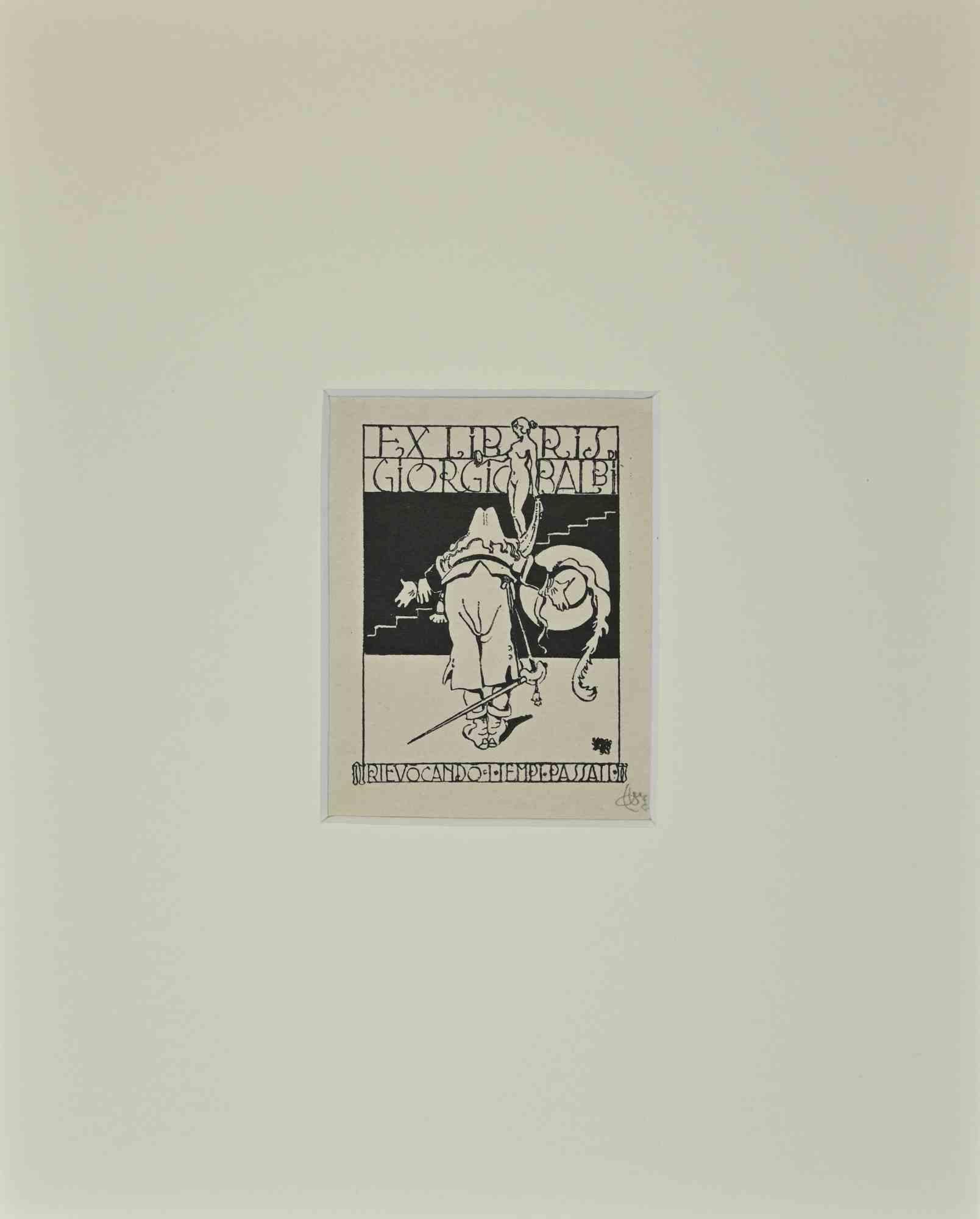 Ex Libris Giorgio Balbi – Radierung – Mitte des 20. Jahrhunderts  – Art von Unknown