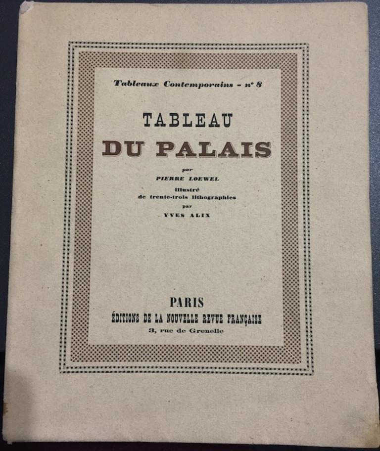Edition of 348 copies including 22 lithographs by Yves Alix of which 9 full page.

One of 300 copies on vélin pur fil Lafuma-Navarre.

Nice volume on parisian Court (judges, attorneys, lawyers), belonging to the Collection "Tableaux contemporains"