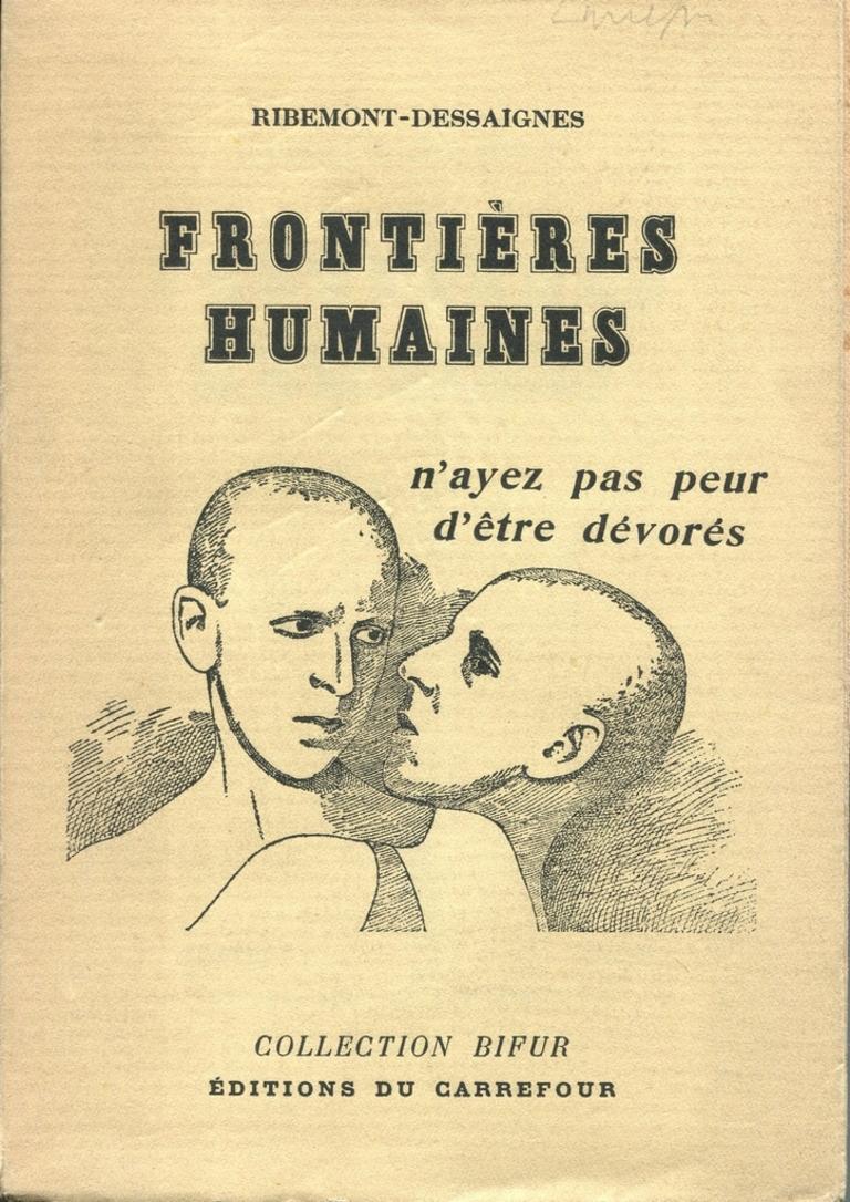 Frontières Humaines - Rare Book - 1929 - Art by Unknown