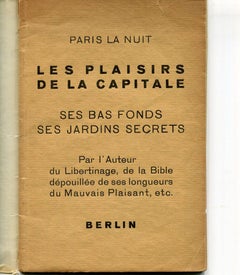 Paris la Nuit. Les Plaisirs de la Capitale - Livre rare de Louis Aragon - 1923