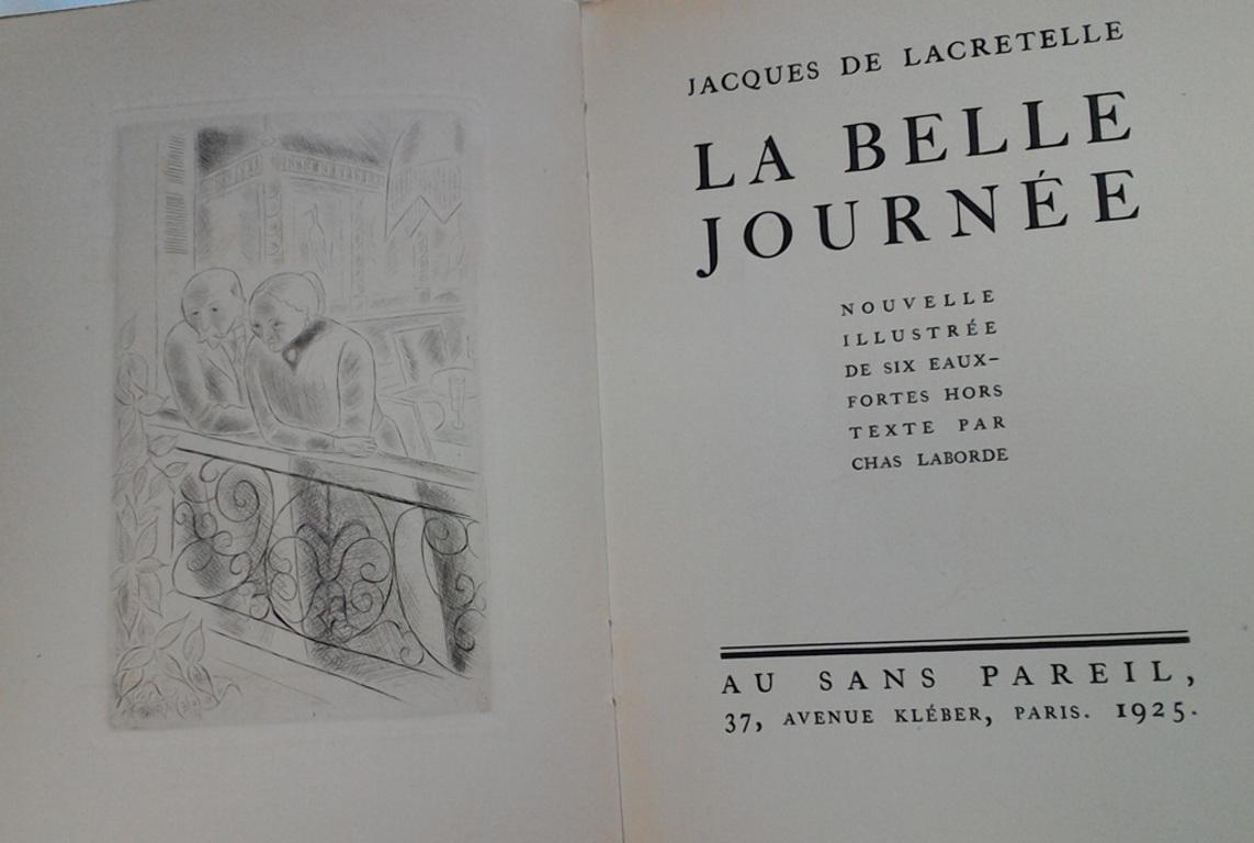 La Belle Journée - Seltenes Buch, illustriert von Chas Laborde - 1925 im Angebot 1