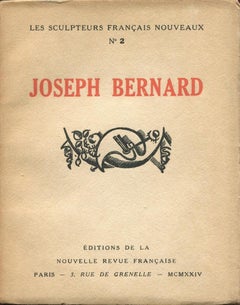 Joseph Bernard - Livre rare illustré par G. Aubert - 1924