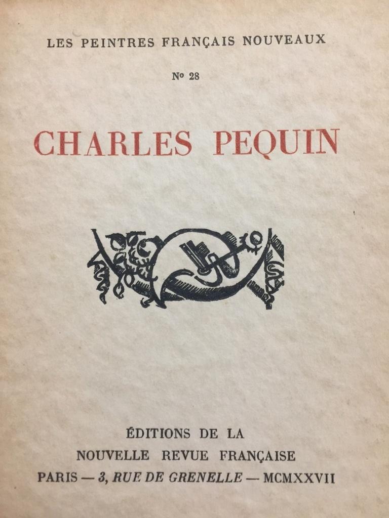 Edition of 215 copies including b/w reproductions of artworks by Charles Pequin and a portrait of the artist by G. Aubert. Copy on papier pur fil.

Copy in good conditions. Partially uncut.