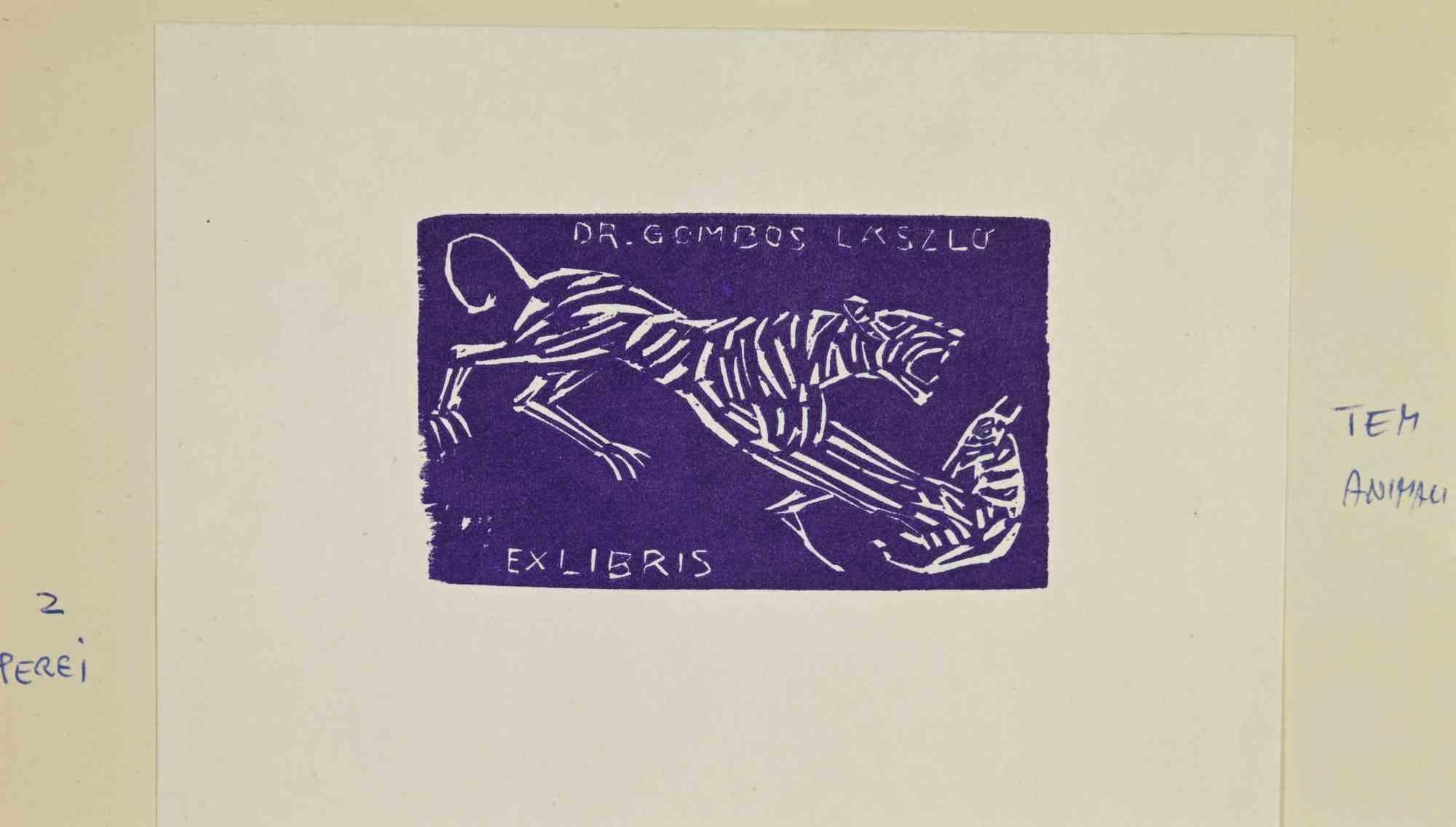  Ex libris - Dr. Gombos Laszlo is an Artwork realized in 1974 by the artist Zoltan Perei, from Hungary.

Woodcut print on ivory paper. The work is glued on ivory cardboard.

Total dimensions: 11x19 cm.

Good conditions.

The artist wants to define a
