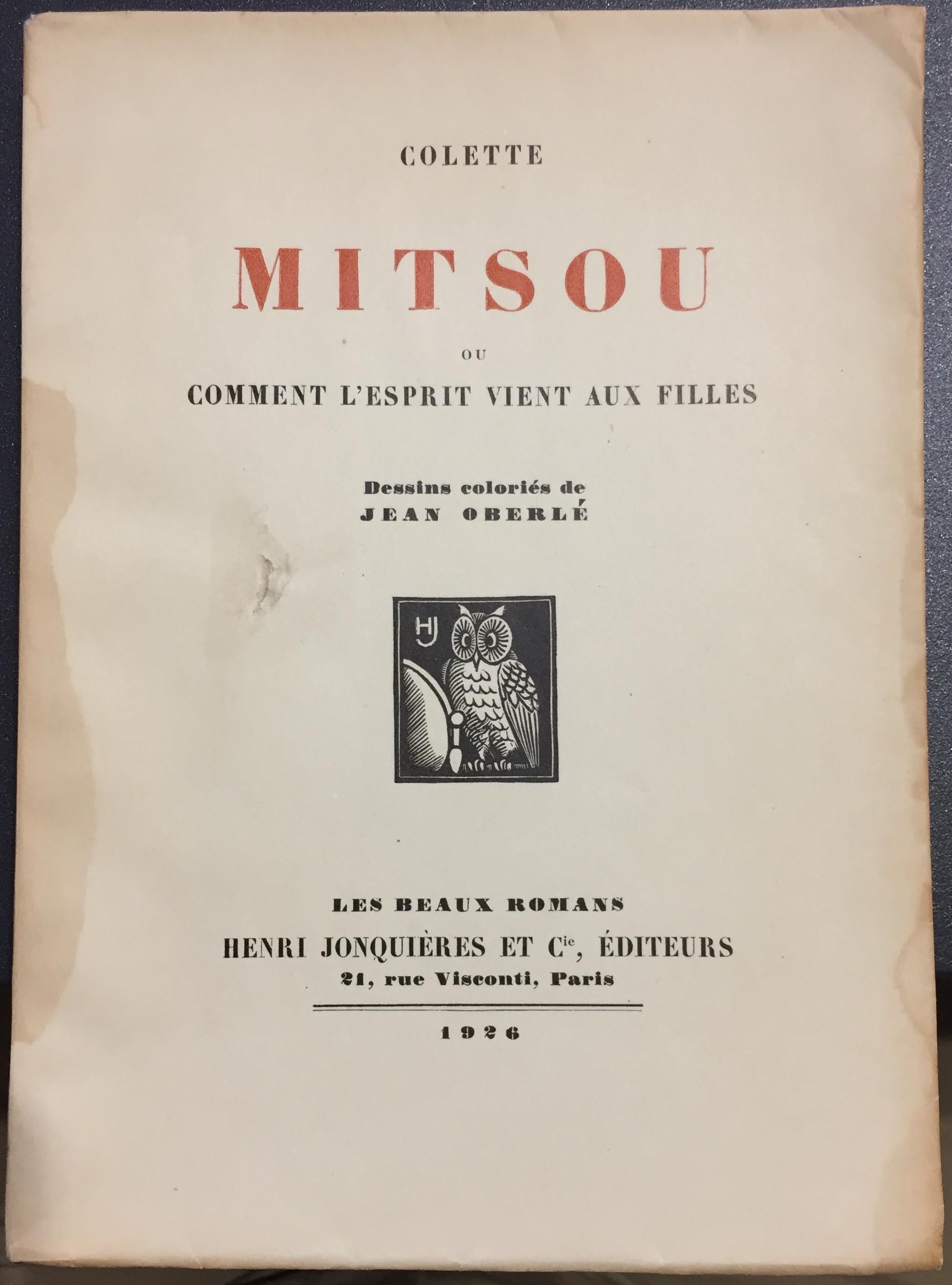 Mitsou ou comment l'Esprit vient aux Filles - Seltenes Buch - 1926 (Surrealismus), Art, von Colette Willy