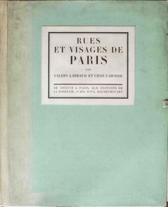 Antique Rues et Visages de Paris - Rare Book - 1926