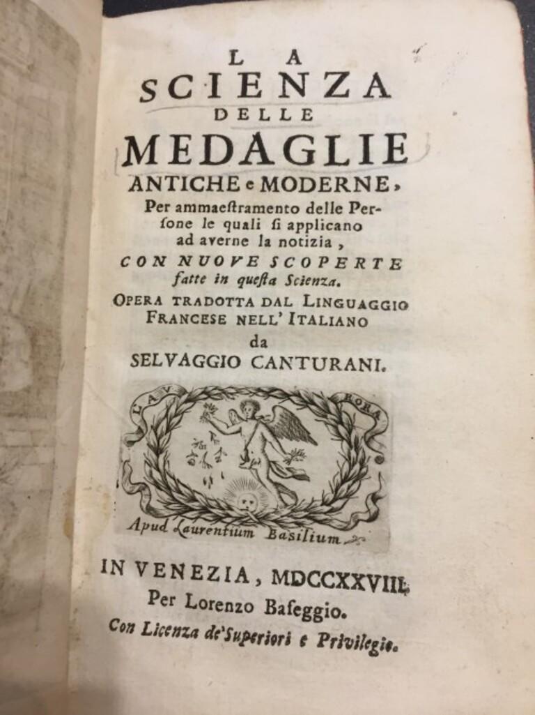 La Scienza delle Medaglie Antiche e Moderne - Rare Book - 1728 - Art by Unknown