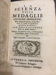 La Scienza delle Medaglie Antiche e Moderne - Rare Book - 1728