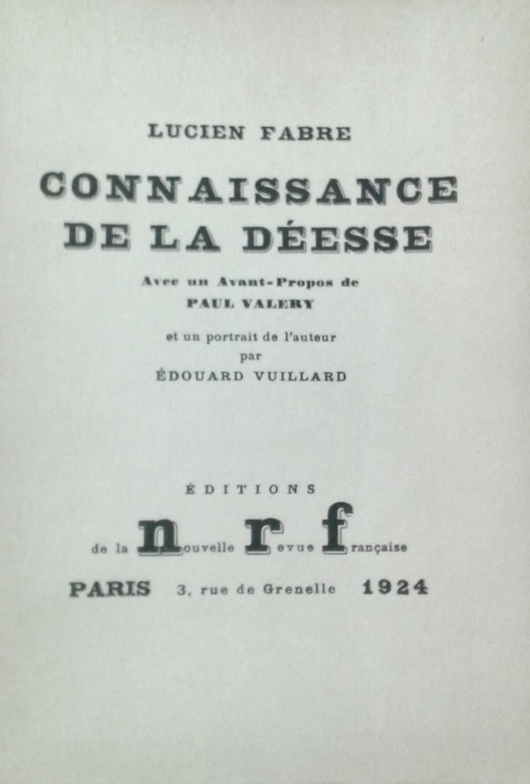 Connaissance de la Déesse - Seltenes Buch - 1924 – Art von Lucien Fabre