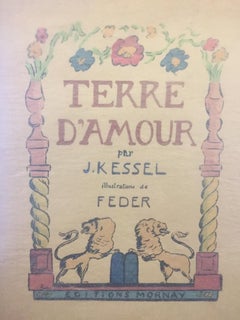 Antique Terre d'Amour - Rare Book by Feder - 1927