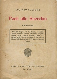 Poeti allo Specchio - Seltenes Buch von Luciano Folgore - 1926