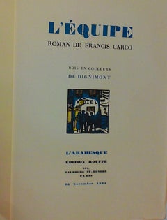 L'Équipe - Rare Book Illustrated by André Dignimont - 1925