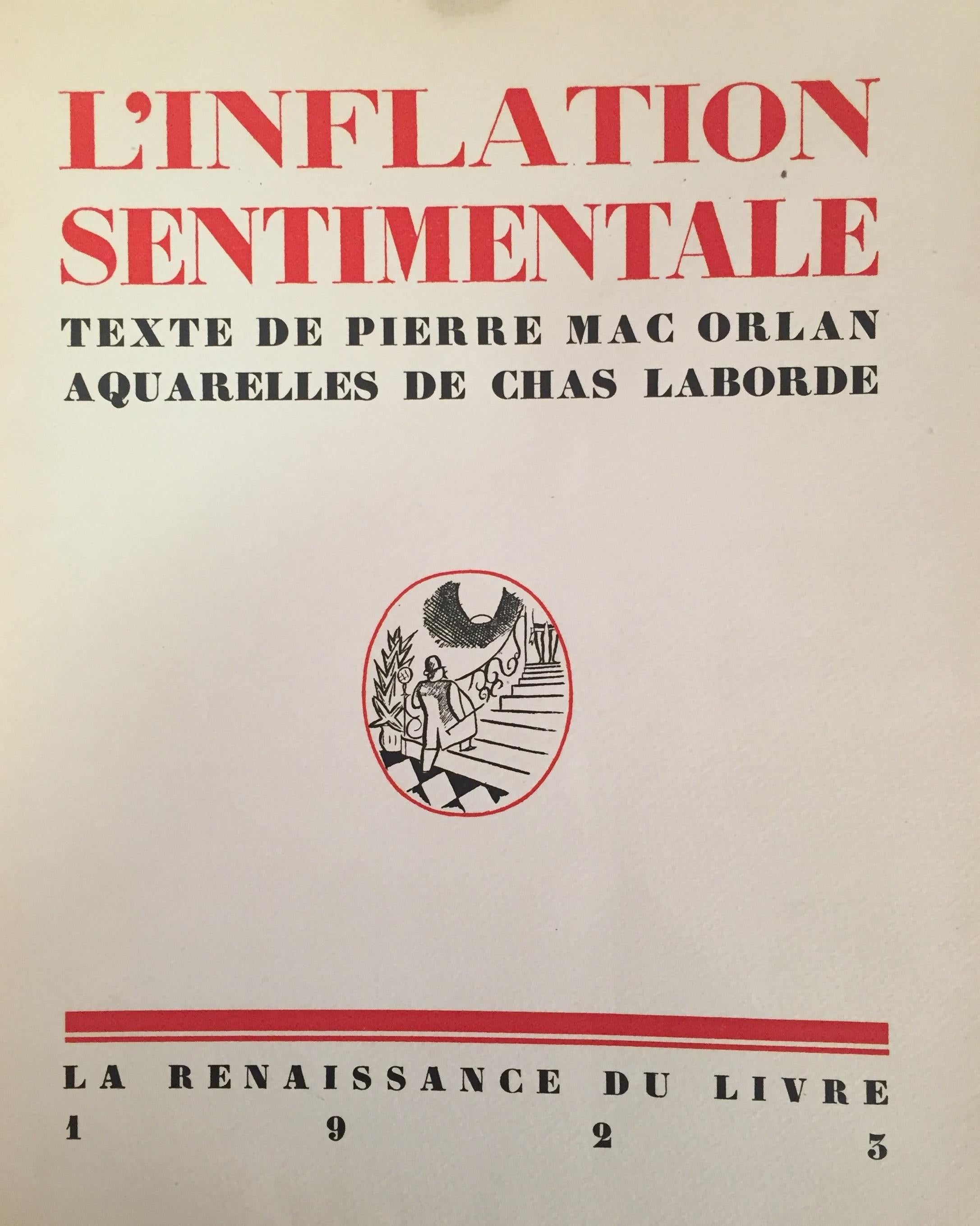 Édition de 140 exemplaires comprenant 21 aquarelles originales de Charles Laborde. Copie sur papier Hollande Van Gelder.

La reliure est légèrement abîmée. Intérieur en parfait état. Édition très rare et précieuse.