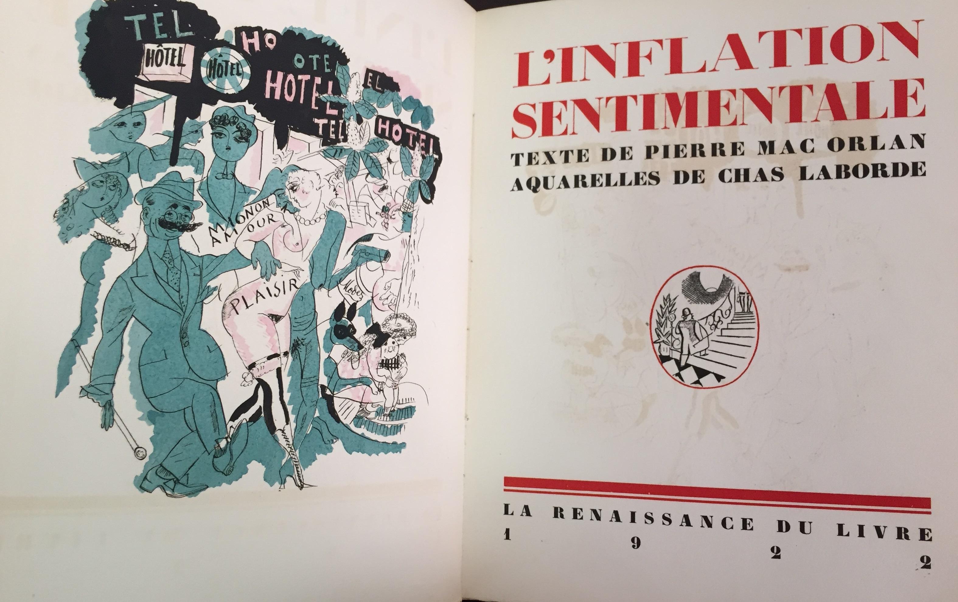 L'Inflation Sentimentale - Rare Book Illustrated by Chasles Laborde - 1923 For Sale 4