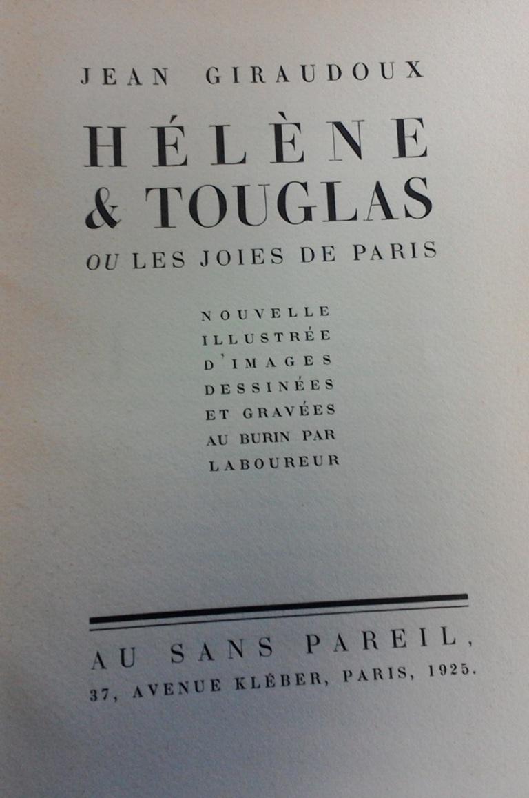 Hélene & Touglas - Seltenes Buch Illustriert von J.E. Laboureur – 1925 – Art von Jean Emile Laboureur