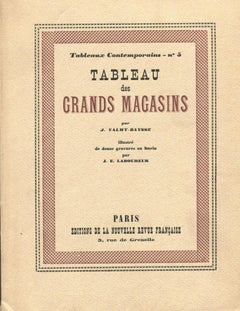 Vintage Tableau de Grands Magasins - Rare Book Illustrated by Jean Emile Laboureu - 1925