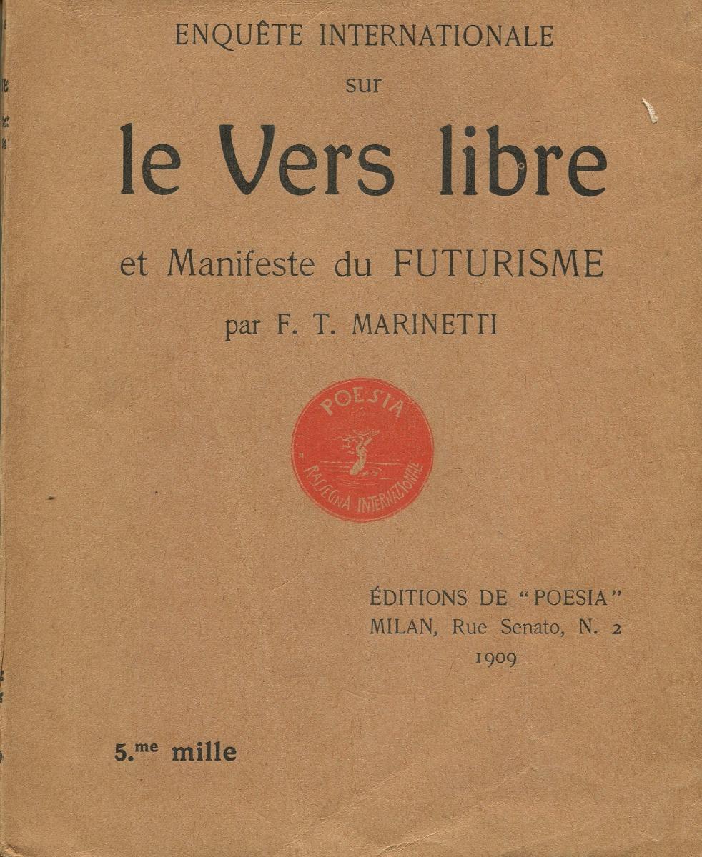 Enquete Internationale sur le Vers Libre – Seltenes Buch – Enquete Internationale – 1909 – Art von Filippo Tommaso Marinetti