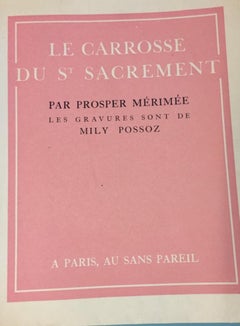 Le Carrosse du St Sacrement - Rare Book illustrated by Mily Possoz - 1964