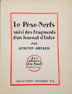 Le Pèse-Nerfs - Rare Book illustrated by Antonin Artaud - 1927