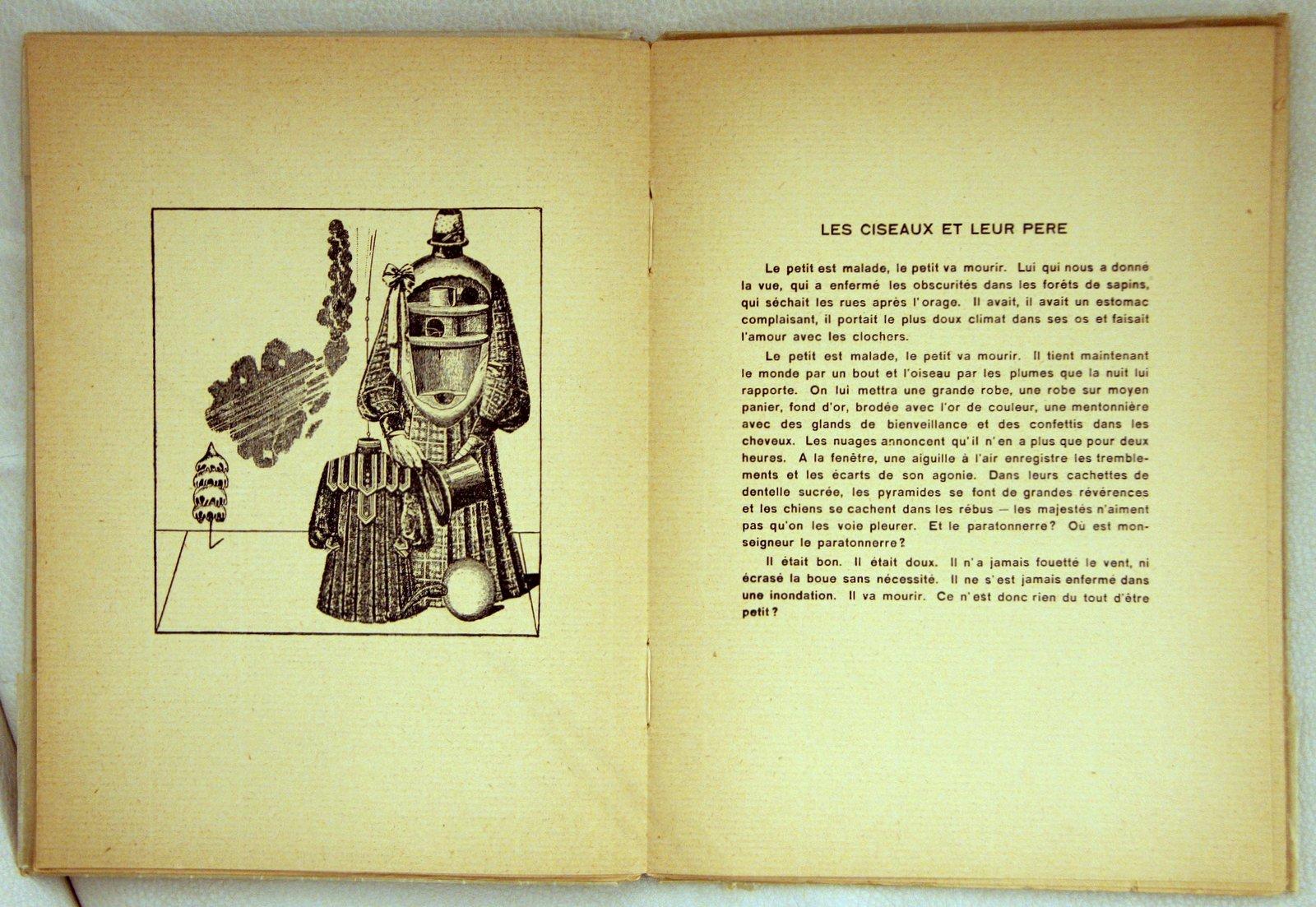Les Malheurs des Immortels révélés par Paul Eluard et Max Ernst. Collectional de poèmes et d'estampes Gravures sur bois. Non coupé. Exemplaire numéro 822 sur 1300. Cet exemplaire est imprimé sur papier Madagascar.