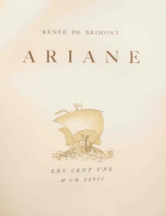 Ariane - Rare Book by Renee de Brimont - 1936