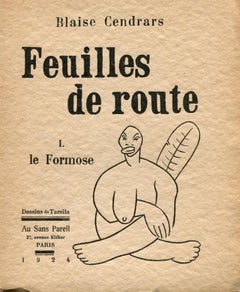 Antique Feuilles de Route - Rare Book illustrated by Tarsila do Amaral - 1924