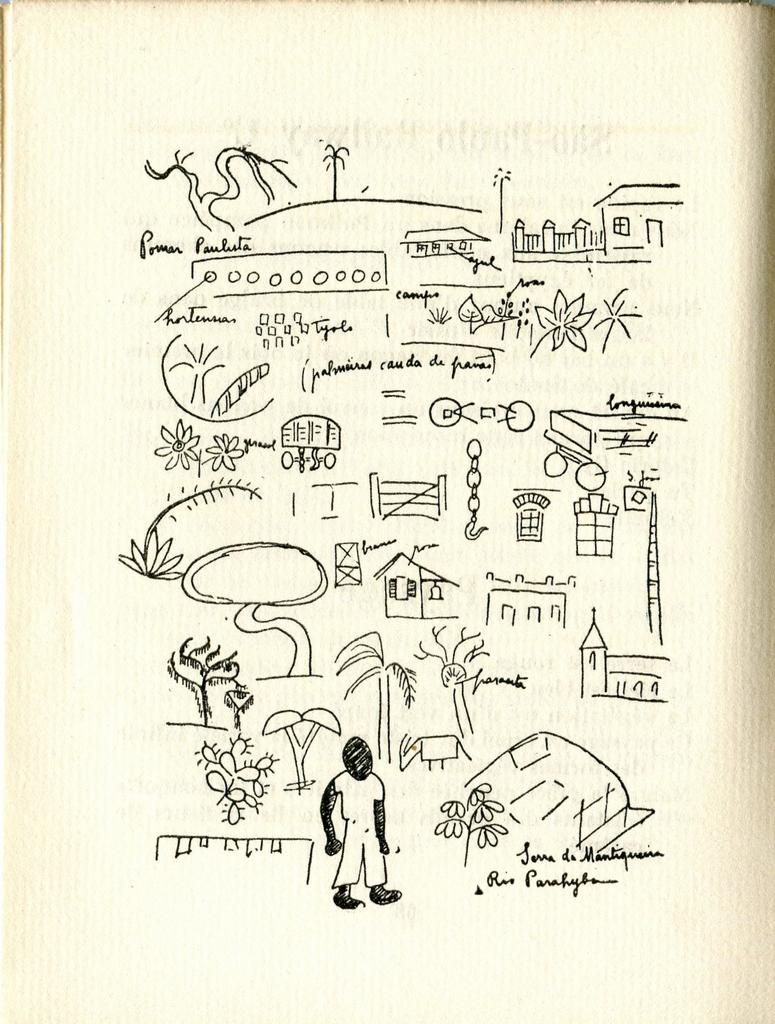 Feuilles de Route - Seltenes Buch, illustriert von Tarsila do Amaral - 1924 im Angebot 1