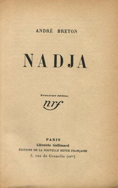 Nadja - Livre rare illustré par André Breton - 1928