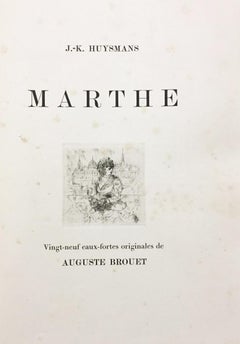 Marthe - Rare Book illustrated by Auguste Brouet - 1936