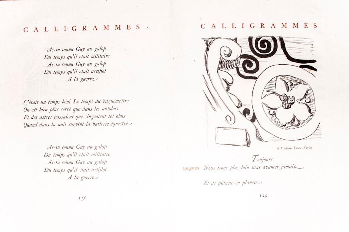 Calligrammes - Rare Book illustrated by Giorgio De Chirico - 1930 For Sale 1