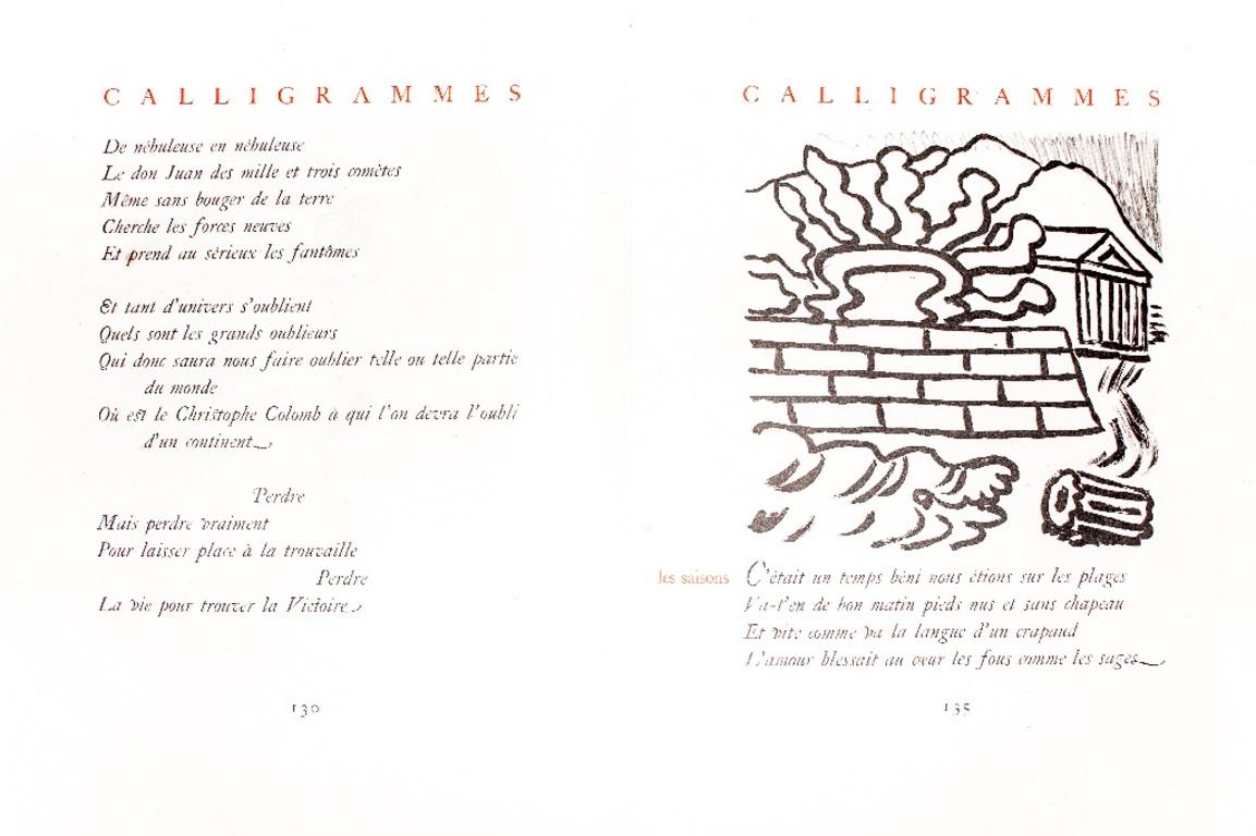 Calligrammes - Rare Book illustrated by Giorgio De Chirico - 1930 For Sale 2