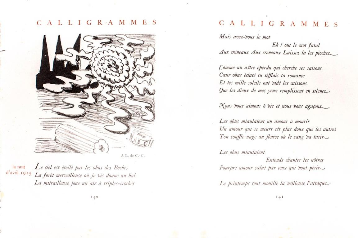 Calligrammes - Rare Book illustrated by Giorgio De Chirico - 1930 For Sale 3