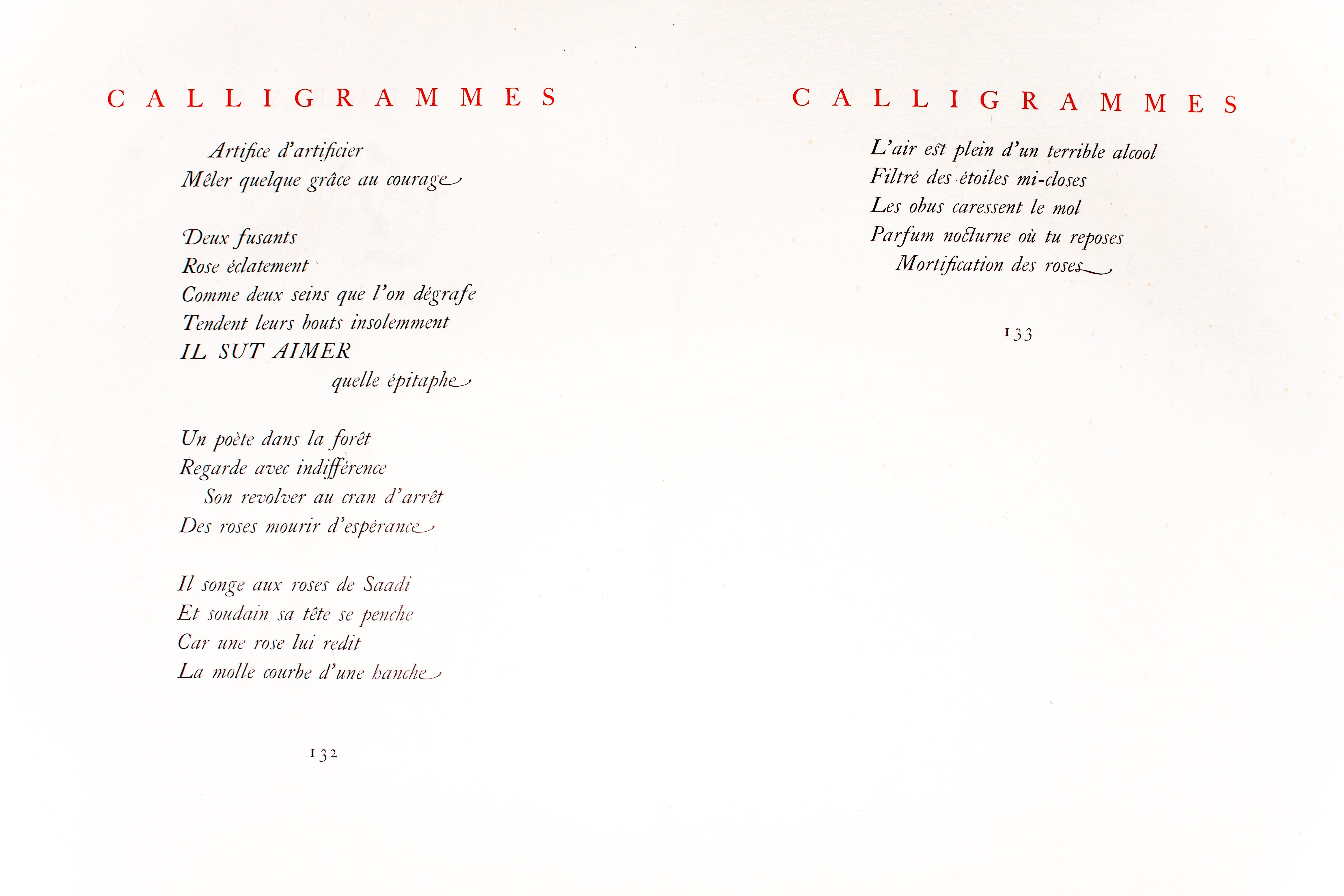 Calligrammes - Rare Book illustrated by Giorgio De Chirico - 1930 For Sale 5