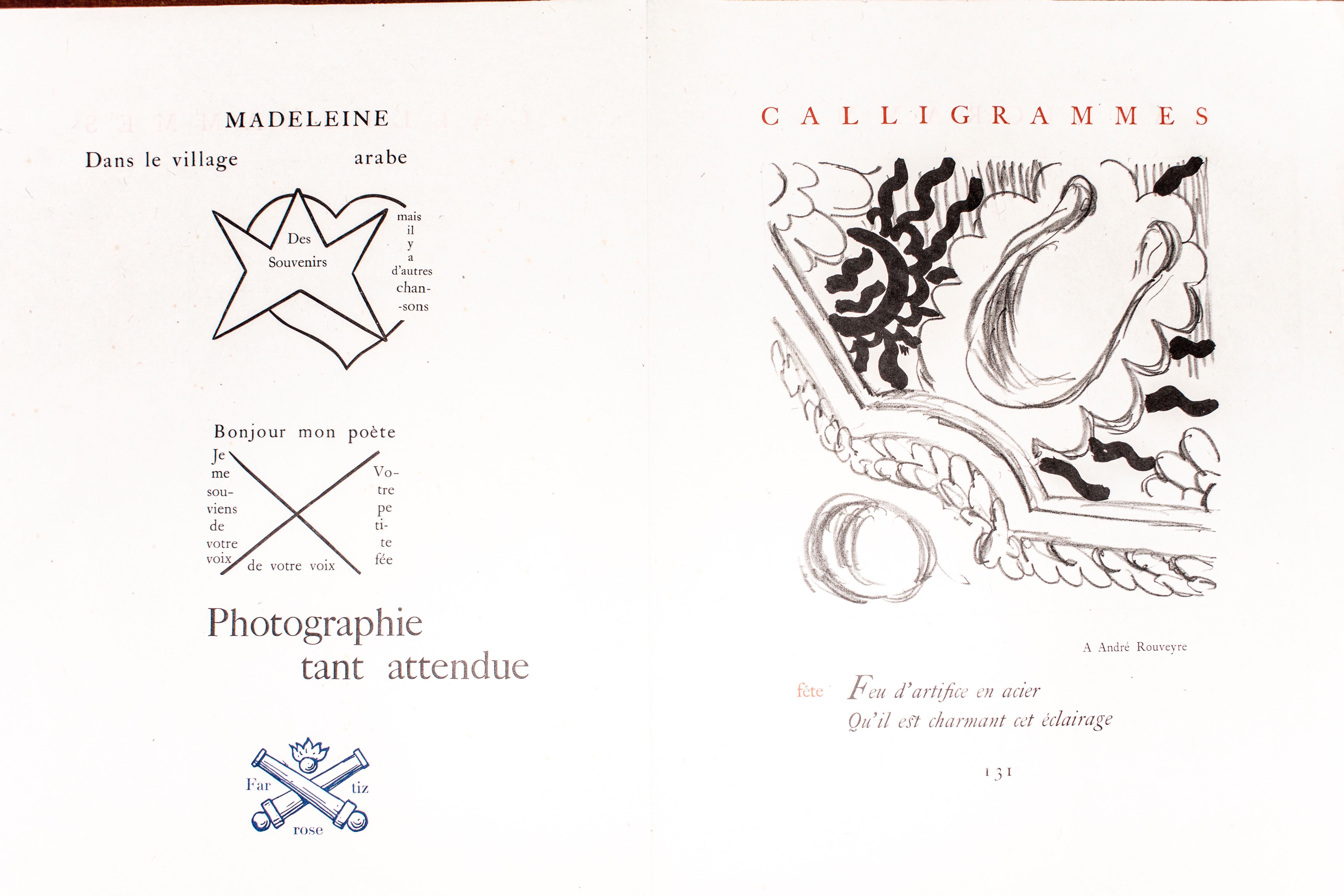 Calligrammes - Rare Book illustrated by Giorgio De Chirico - 1930 For Sale 8