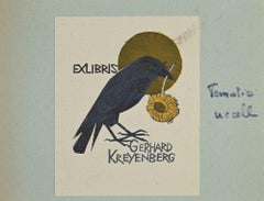 Ex libris - Gerhard Kreyenberg - Woodcut - Mid 20th Century