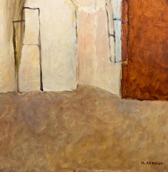 Home in the Desert - Painting by Mario Asnago - 1950s