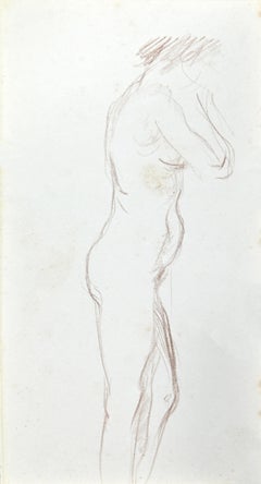 The Posing Nude - Pencil Drawing - Early 20th Century
