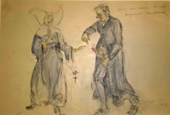 Vintage Voici ma Soeur - Drawing by D. Delapierre - 1939