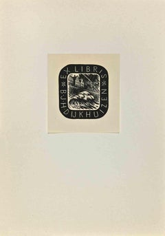  Ex Libris - Dijkhuizen - Gravure sur bois - Milieu du 20e siècle