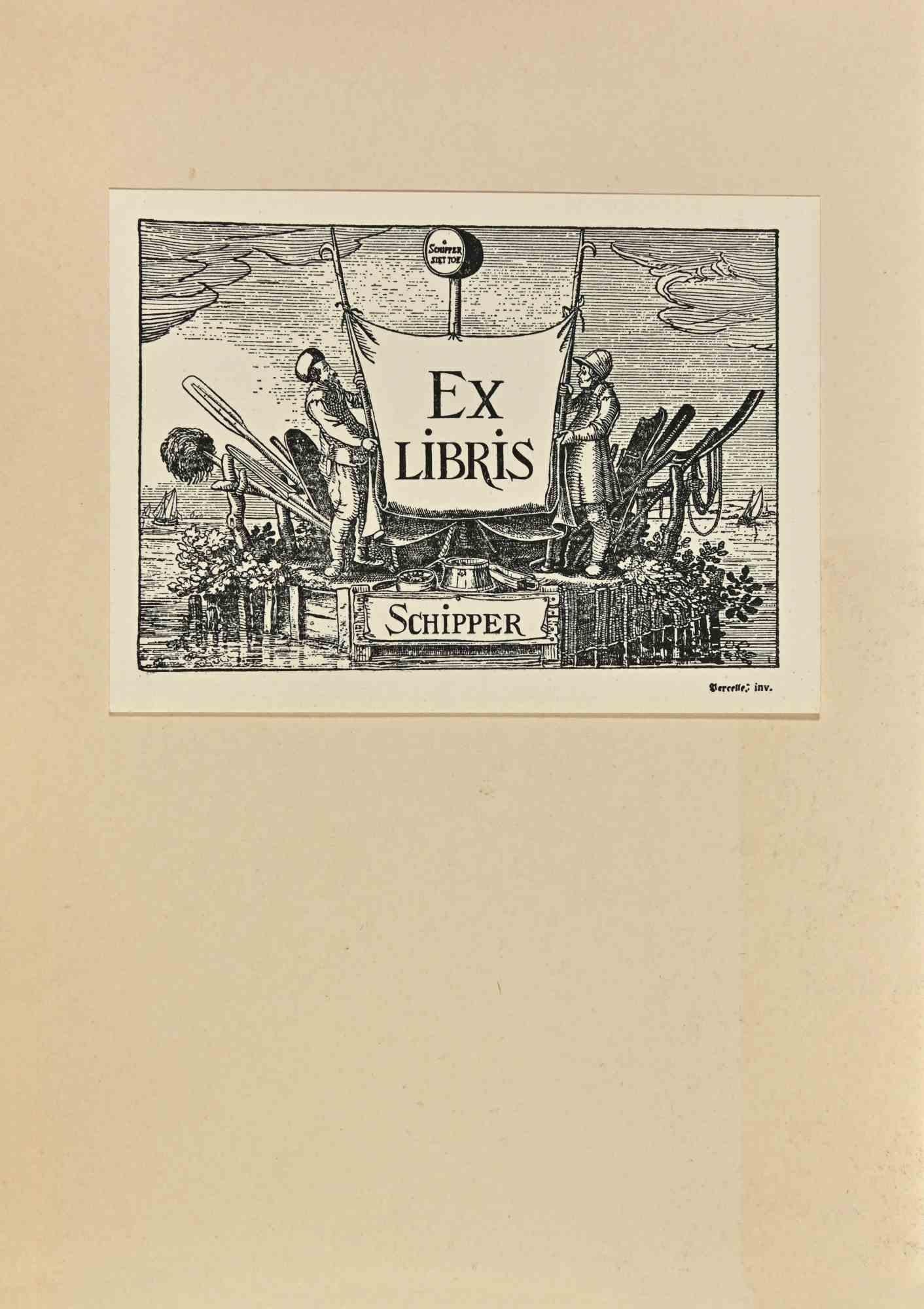  Ex Libris - Cracium - Holzschnitt - Mitte des 20. Jahrhunderts – Art von Unknown